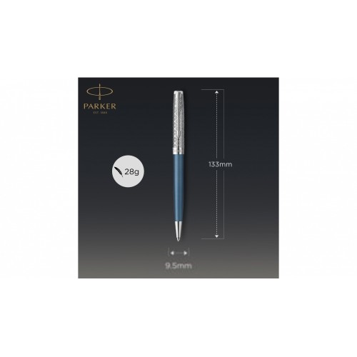 Шариковая ручка Parker Sonnet Premium Refresh BLUE CT, стержень: M, цвет чернил: black , в подарочной упаковке