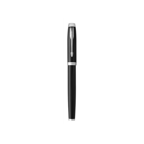 Перьевая ручка Parker IM Metal Black CT (глянцевый черный лак),  перо: F, цвет чернил: blue, в подарочной упаковке.