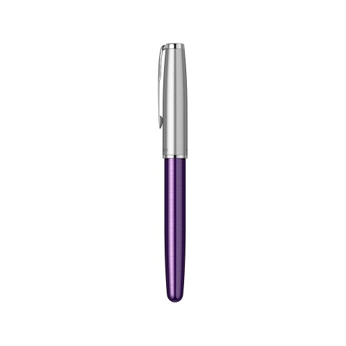 Перьевая ручка Parker Sonnet Essentials Violet SB Steel CT, перо: F, цвет чернил black, в подарочной упаковке.