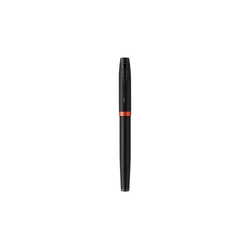 Ручка-роллер Parker IM Vibrant Rings Flame Orange, стержень:Fblk, в подарочной упаковке.