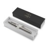 Перьевая ручка Parker IM Stainless Steel CT, перо: F, цвет чернил: blue, в подарочной упаковке.