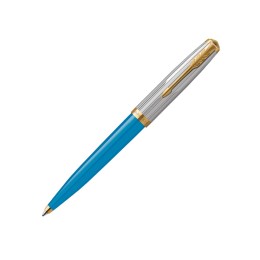 Шариковая ручка Parker 51 Premium Turquoise GT стержень: M, цвет чернил: black, в подарочной упаковке.