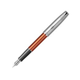 Перьевая ручка Parker Sonnet Essentials Orange SB Steel CT, перо: F, цвет чернил black, в подарочной упаковке.
