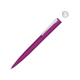 Металлическая шариковая ручка soft touch "Brush gum", розовый