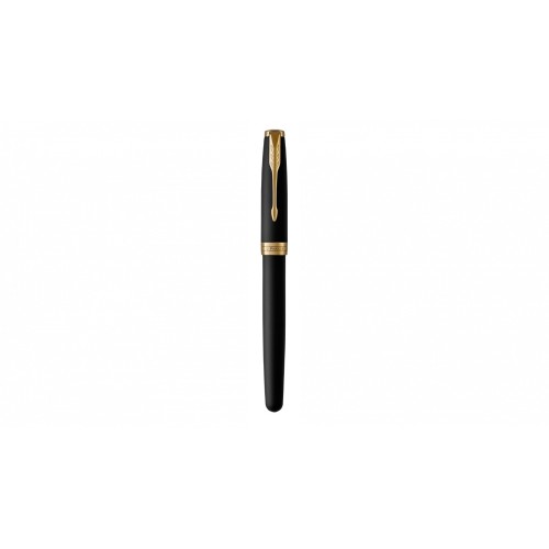 Ручка роллер Parker Sonnet  Matte Black GT, стержень: F, цвет чернил: black, в подарочной упаковке