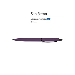 Ручка металлическая шариковая "San Remo", софт-тач, 1.0 мм, фиолетовый