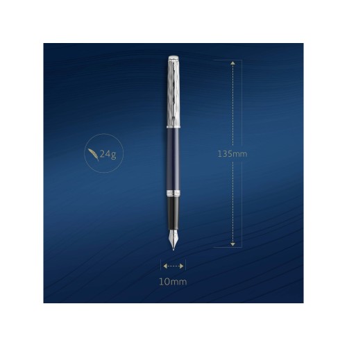 Перьевая ручка Waterman Hemisphere22 SE Deluxe Blue CT, перо: F, цвет: Blue, в подарочной упаковке