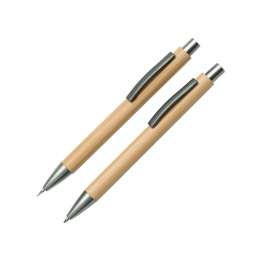 Набор ручка и механический карандаш "Tender bamboo", натуральный