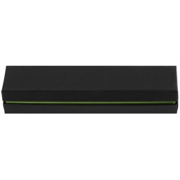 Футляр для 1 ручки "Bloom", черный с зеленым яблоком