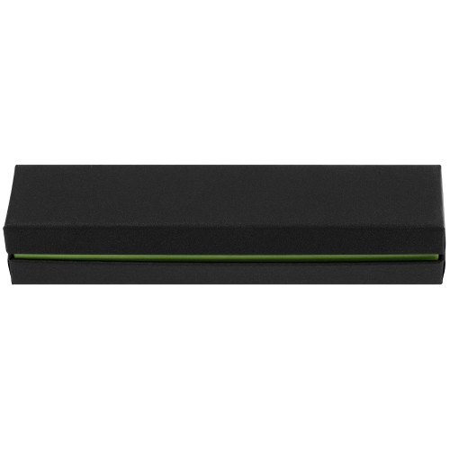 Футляр для 1 ручки "Bloom", черный с зеленым яблоком