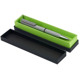 Футляр для 1 ручки "Bloom", черный с зеленым яблоком