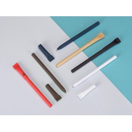 Ручка картонная с колпачком "Recycled", коричневый