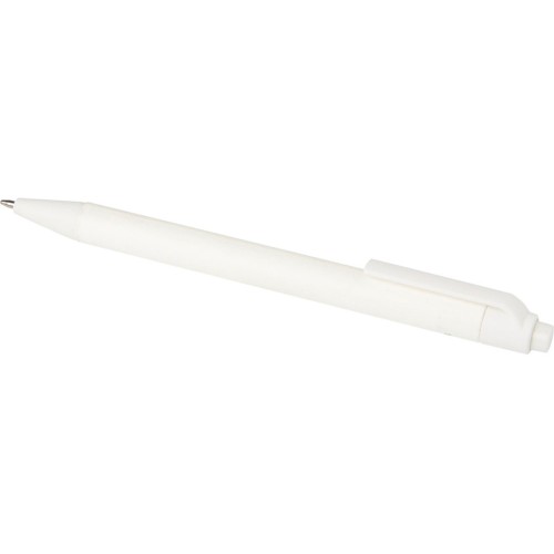 Одноцветная шариковая ручка Chartik из переработанной бумаги с матовой отделкой, белый