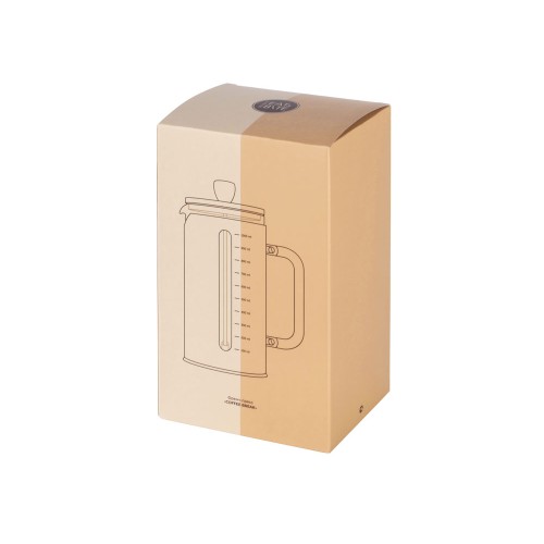 Френч-пресс в стальном корпусе и ручкой из бамбука «Coffee break», 1000 мл