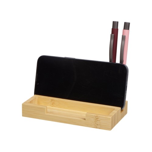 Настольный органайзер с вечным календарем и подставкой для телефона "Akira", натуральный