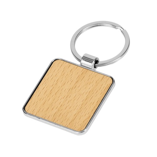 Брелок из бамбука квадратной формы, "Quadrix"