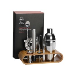 Набор "Bartender" для приготовления коктейлей на бамбуковой подставке