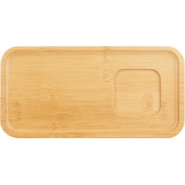 Чайная пара с бамбуковым блюдцем "Deny", белый