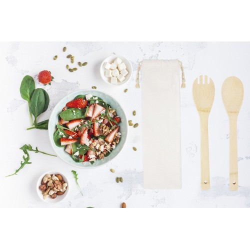 Endiv, комплект из бамбуковой ложки и вилки, natural