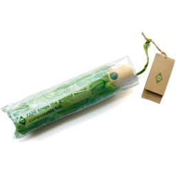 Зонт складной 5429 ÖkoBrella из бамбука, полуавтомат, лайм