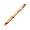 Шариковая ручка Nash из бамбука, натуральный/красный