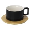 Набор чашка с бамбуковым блюдцем "Sheffield", черный
