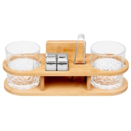 Набор для виски на бамбуковой подставке "Boulevardier" (Р)