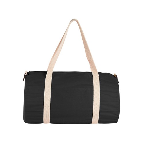 Хлопковая сумка Barrel Duffel, черный/бежевый