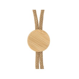 Ланъярд из бумаги с бамбуковой плашкой "Franklinia", натуральный