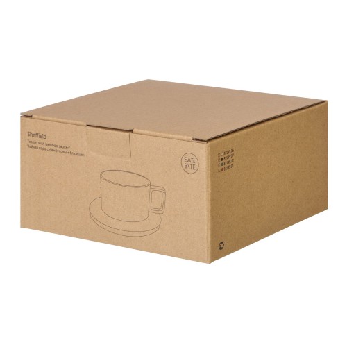 Набор чашка с бамбуковым блюдцем "Sheffield", красный