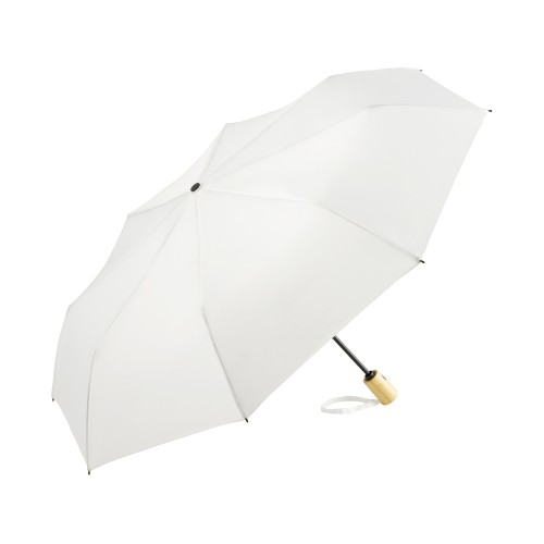 Зонт складной 5429 ÖkoBrella из бамбука, полуавтомат,белый