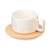 Набор чашка с бамбуковым блюдцем "Sheffield", белый