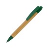 Ручка шариковая "Borneo" из бамбука, зеленый, черные чернила