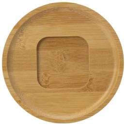 Кофейная пара с бамбуковым блюдцем "Mandy", белый