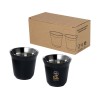 Duo набор чашек для эспрессо из нержавеющей стали, сертифицированный согласно RCS, 80 мл - сплошной черный