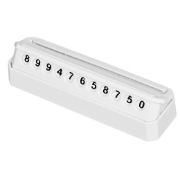 Табличка «Tempark» с номером телефона для временной парковки, белый