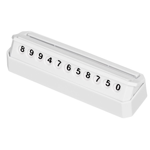 Табличка «Tempark» с номером телефона для временной парковки, белый