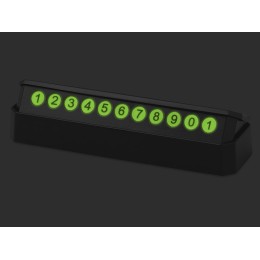 Табличка «Tempark» с номером телефона для временной парковки с подсветкой, черный