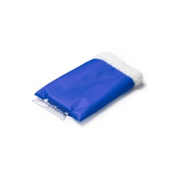 Скребок для льда NISEK с рукавицей из полиэстера, королевский синий