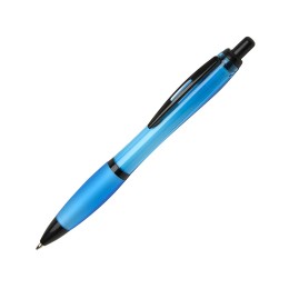 Nash шариковая ручка из переработанного пластика с черной отделкой (черные чернила) - Голубой