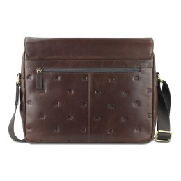 Сумка через плечо Mano "Don Leon", натуральная кожа в коричневом цвете, 38 х 30 х 7 см