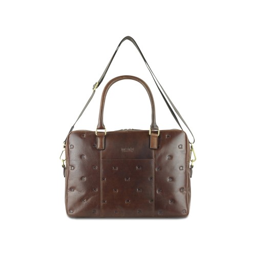 Сумка Mano "Don Leon", натуральная кожа в коричневом цвете, 42 х 30 х 11,5 см