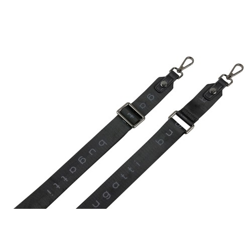 Сумка наплечная BUGATTI АЛМАТА | ALMATA, чёрная, полиуретан, 11х4х19 см