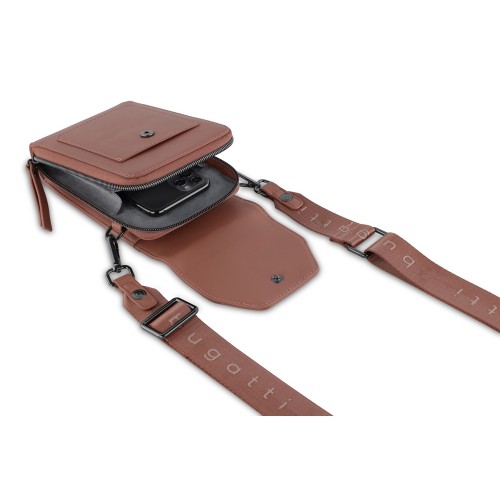 Сумка наплечная BUGATTI АЛМАТА | ALMATA, абрикосовая, полиуретан, 11х4х19 см