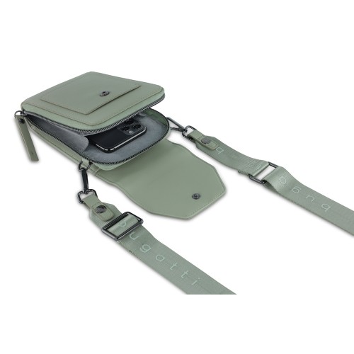 Сумка наплечная BUGATTI АЛМАТА | ALMATA, мятная, полиуретан, 11х4х19 см