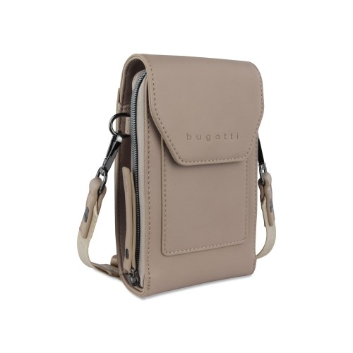 Сумка наплечная BUGATTI АЛМАТА | ALMATA, песочная, полиуретан, 11х4х19 см