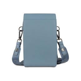 Сумка наплечная BUGATTI АЛМАТА | ALMATA, голубая, полиуретан, 11х4х19 см