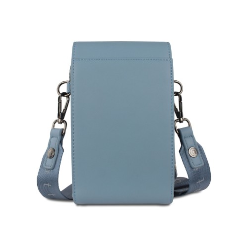 Сумка наплечная BUGATTI АЛМАТА | ALMATA, голубая, полиуретан, 11х4х19 см