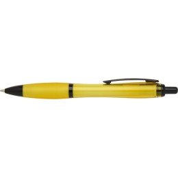 Nash шариковая ручка из переработанного пластика с черной отделкой (черные чернила) - Желтый
