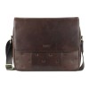 Сумка через плечо Mano "Don Leon", натуральная кожа в коричневом цвете, 38 х 30 х 7 см